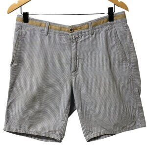 Massimo Dutti Bermuda Shorts Blue & White Stripe Size US 31 - 100% Cotton